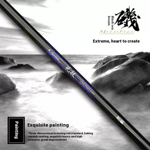 Caña de pescar de carbono de acción rápida Surecatch coreana, anillo inclinado de aleación de titanio importado, carpa de pescado de mar compuesto, ranura fija Taiji negra - Product Image 3