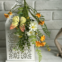 Vente en gros de fleurs artificielles de marguerites sauvages de haute qualité, fabriquées à la main en plastique, pour décorations de Pâques et de Noël