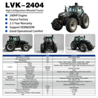 Tracteurs agricoles diesel 4x4 de haute qualité, tracteur à roues 4x4 de 240 CV avec chargeur frontal pour la manutention des matériaux agricoles