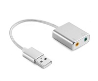 USB en alliage d'aluminium 7.1 carte son ordinateur externe USB7.1 canal ordinateur portable jeu carte son sans pilote