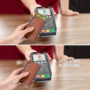 Billetera minimalista de aluminio con bloqueo Rfid, tarjetero de negocios, a precio de fábrica - Product Image 4