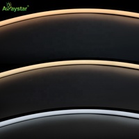 Bande lumineuse LED noire néon flexible 13*13mm 12/24V DC 180 LED/m 14,4 W/m 2700K/3000K/4000K/6500K sans points lumineux