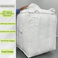 Sac Big Bag FIBC Q Bag à soufflets 1000 kg 1 tonne, forme stable, grand sac carré, doublure intérieure en PP enduit, anti-poussière, pour le stockage de fécule de tapioca