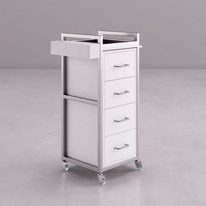 Luxurious Modern Wood Beauty Salon <b>Trolley</b> with <b>4</b>-<b>Wheel</b> Multi-Function Hairdressing Cart Eco-Friendly Storage Holders - Product Image 2