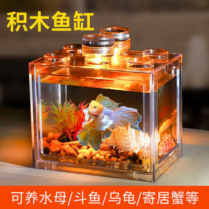 Peces Betta especiales de Tailandia para tanque, bloques de construcción de escritorio, alta transparencia HD, algas pequeñas, novedad, decoración creativa para el hogar - Product Image 5