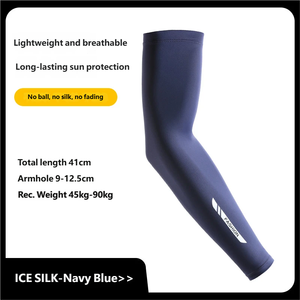 Manchon de bras en soie glacée pour femmes et hommes, protection solaire UV, pour l'extérieur, la moto, la conduite, le basketball, le golf - Product Image 5