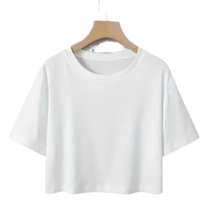 22 Camisetas Lisas de Poliéster para Mujer, Cuello en V, Manga Corta, Transpirables, Ecológicas, con Letras y Logotipo Personalizables, Venta al Por Mayor - Product Image 1