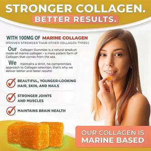 OEM/ODM Banda 3D Suave Sin azúcar Vegano Halal Biotina Vitamina Piel Cabello Omega 3 Multivitamina Proteína Colágeno Gomitas - Product Image 3