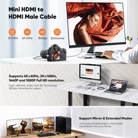 Cable Mini HDMI 2.0 de Nailon Trenzado Xput OEM, Múltiples Longitudes de 1-10M, Compatible con Cable de Video 4K 60Hz para PS4, Xbox, HDTV, Monitor