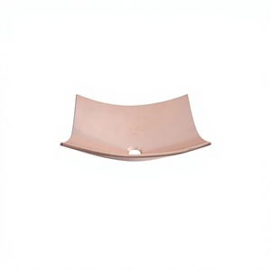 Rectangular Traditional Handcrafted Solid Copper <b>Sink</b> with Smooth Rose Gold Finish Bathroom <b>Basin</b> <b>Sink</b> Modern Luxury Home Decor - Product Image 1