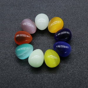 Festival DIY Jewelry Natural Mix Color Opal Oval <strong>Egg</strong> <strong>Shaped</strong> Stone Ornament Healing <strong>Crystals</strong> for Easter Home Decoration - Product Image 5