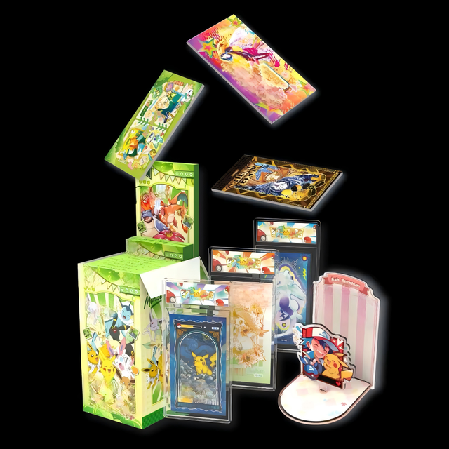 Wholesale Japanese Animation 180 Box Pikachu Rating Card Rare CR TCGKid Gift Mysterious Box Anime merchandise cards