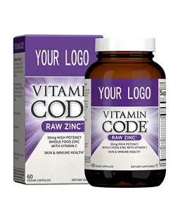 OEM Vitamin Zinc 60 capsules supplement zinc and vitamin C for the health of the skin and immune system