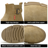 Chaussures de sécurité pour soudeurs, direct usine, avec embout en acier, protection anti-perforation en Kevlar, résistantes à la chaleur et anti-étincelles