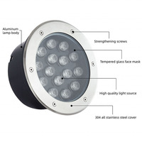 Lampe encastrée LED RGB pour extérieur, étanche IP66, 18W 36W, carrée ou ronde, pour sol