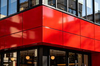 Plaque composite aluminium (ACP/ACM) moderne brillante 4x8 de 4 mm pour revêtement extérieur de façade mur rideau de bâtiment hôtelier