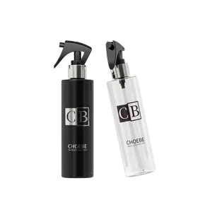 248毫升高端磨砂哑光不透明黑色化妆品宠物塑料瓶，带泵喷雾