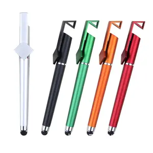 Multi-function Cheap Giveaway Promotion Gift Plastic Pen Advertising Logo Customized Phone Holder Gel Pen