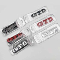 Autocollant en métal 3D pour logo de voiture GTD, lettres adhésives, emblème GTD pour Volkswagen VW Golf POLO Golf 4 5 6 MK4 MK5 MK6 Accessoires