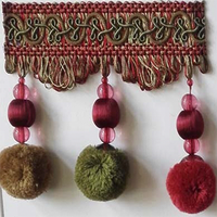 Grande dentelle boule de velours haut de gamme avec une longueur de 11cm boutique textiles de maison rideaux accessoires de dentelle