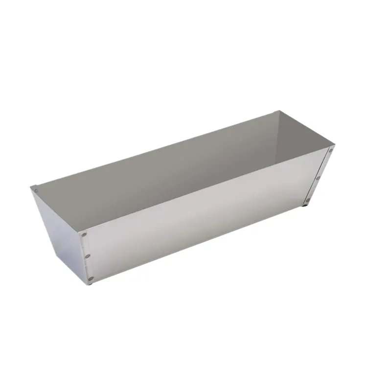 Drywall Masonry Tool Tray Bucket Putty Slot Stainless Steel & Plastic Mud Pan Taping Plastering Tapered Sides Mud Box