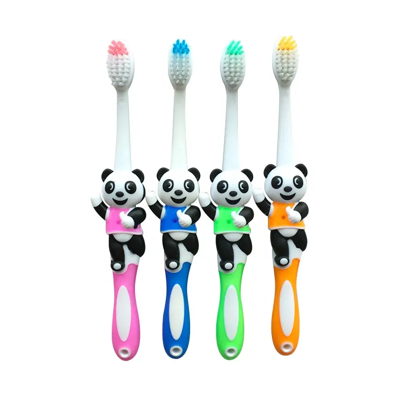 Personalizado Panda Forma Crianças Escova De Dentes Suave Cerdas Crianças Escova De Dentes
