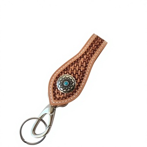 Porte-clés oblong en cuir véritable souple et durable de qualité supérieure, couleurs personnalisées OEM ODM, respectueux de l'environnement, gravure, sérigraphie - Product Image 6