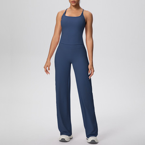 Ensemble de vêtements de yoga pour femmes de haute qualité, 2 pièces, haute élasticité, course à pied, sport, gym, fitness, entraînement, vêtements de sport - Product Image 3