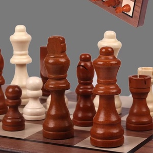 Zhiqu - Juego de Ajedrez Chino Grande de Madera, Tablero Plegable Interactivo de Madera Maciza, Educativo para Niños, Portátil para Interiores y Exteriores - Product Image 2