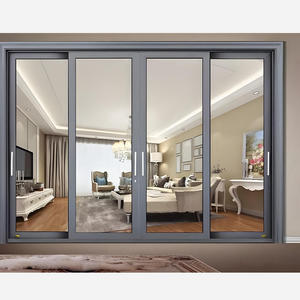 <span class=keywords><strong>Porte</strong></span> <span class=keywords><strong>coulissante</strong></span> en aluminium, <span class=keywords><strong>porte</strong></span> <span class=keywords><strong>coulissante</strong></span> à double vitrage étanche avec réduction du <span class=keywords><strong>bruit</strong></span> pour balcon, villa, résistance aux impacts des ouragans - Product Image 3