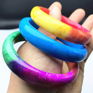 YIYUN Южная Африка Shujulai модный браслет Многоцветный драгоценный камень нефрит вишня розовый Звездный небесно-голубой подарок нефритовый браслет - Product Image 4