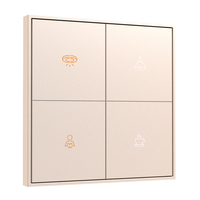 Interrupteur mural professionnel personnalisé pour la maison Hôtel Immeuble de bureaux 1-4 gangs UK Standard Panel Switch Fournisseur d'usine