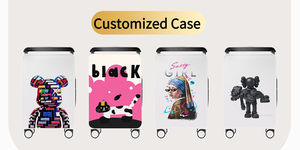 Print Logo Cartoon Solid Color PC <strong>Hard</strong> Shell <strong>Luggage</strong> Wide Handle Aluminum Trolley TSA Lock Spinner Wheels Lightweight Suitcase - Product Image 6