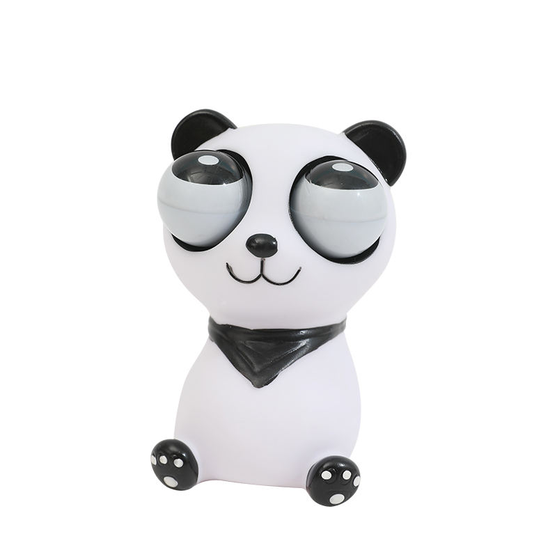 All Environmentally Friendly Pvc Material Extrusion Convex Eye White Panda Toy Prank Funny Extrusion Pressure Relief Glue Toy
