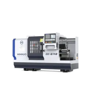 Dvanced CNC sistemi ile satılık cnc torna makinesi yatay CK6140 düz yatak CNC torna