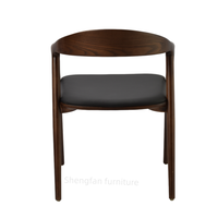 Chaise de salle à manger en bois massif noyer noir de luxe léger, dossier Neva, pour hôtels, cafés et restaurants - Offre Spéciale