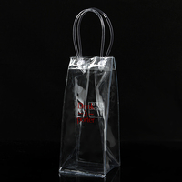 Sac à main transparent en PVC, rangement de vêtements cosmétiques, boutons de sac à main avec cadeaux à main cadeaux en plastique