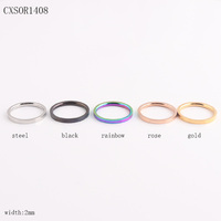 Dunkle Luxus-Klassiker-Designs 2mm Edelstahl-Ringrohlinge zum Gravieren