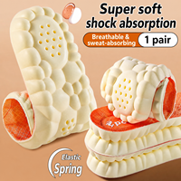 Semelles intérieures de chaussures en PU avec technologie 4D Cloud, stabilisateur de talon en forme de U, anti-entorse, respirantes, absorbant la transpiration, massage, semelles intérieures super sportives