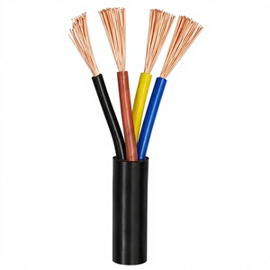 Câble souple en cuivre à 4 conducteurs, 0,75 mm², isolé en PVC, câble d'alimentation industriel rond torsadé, 600V/1100V, couleur noire - Product Image 4