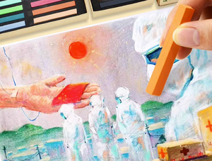 24 crayons de craie <span class=keywords><strong>pastel</strong></span>, pigments de couleur spécifiques aux étudiants en art, argile super légère, pour tableaux noirs, journaux et peintures de cours de vacances - Product Image 5