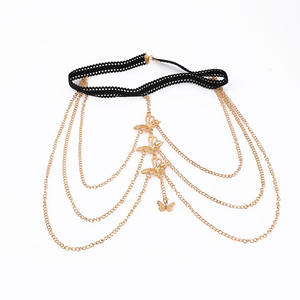 Chaîne de jambe chaude transfrontalière Europe États-Unis Chaîne de cheville pendentif papillon en <span class=keywords><strong>dentelle</strong></span> extensible sexy exagérée - Product Image 5