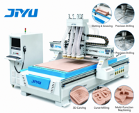 Machine de découpe CNC JIYU CH4 pour panneaux de bois, routeur automatique de rainurage, perçage, fraisage et gravure pour la production de meubles en bois