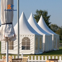 Tente Pagode Modulaire Personnalisable en Aluminium et PVC pour Expositions Extérieures, Banquets, Glamping, Camping, Complexes Hôteliers et Fêtes sur la Plage