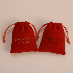 Luxurious 7x9 cm Red Velvet Drawstring Jewelry <b>Container</b> Personalised Gift Packaging for <b>Perfume</b> Cosmetics-Elegant Dust Bag - Product Image 3
