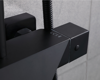 Robinet douche thermostatique en laiton, à levier unique, Style européen, robinet de bain-douche noir