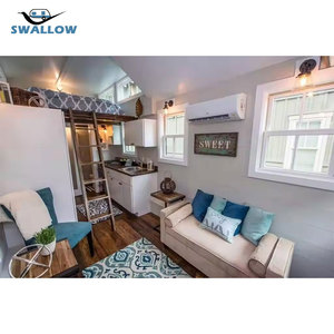 Maison <span class=keywords><strong>en</strong></span> bois prête à l'emploi Miniature Voyages <span class=keywords><strong>en</strong></span> <span class=keywords><strong>famille</strong></span> Campagne Remorque Maison mobile sur roues - Product Image 3