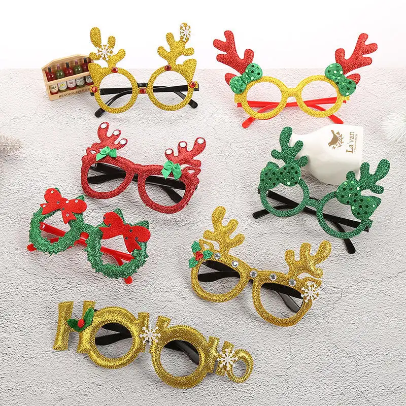 Factory Supply Santa Claus Glasses Christmas Funny Glasses Christmas Novelty Glasses Frames