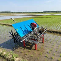 Prix EXW - Nouvelle transplanteuse de riz manuelle à 4 rangs, haute productivité, petite machine de plantation de riz avec composant moteur essentiel