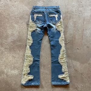 S&L 1pcs Custom HARD <b>WORK</b> Perimeter <b>Jeans</b>/ Men's Distressed Street-wear Pants/Trousers - Product Image 2